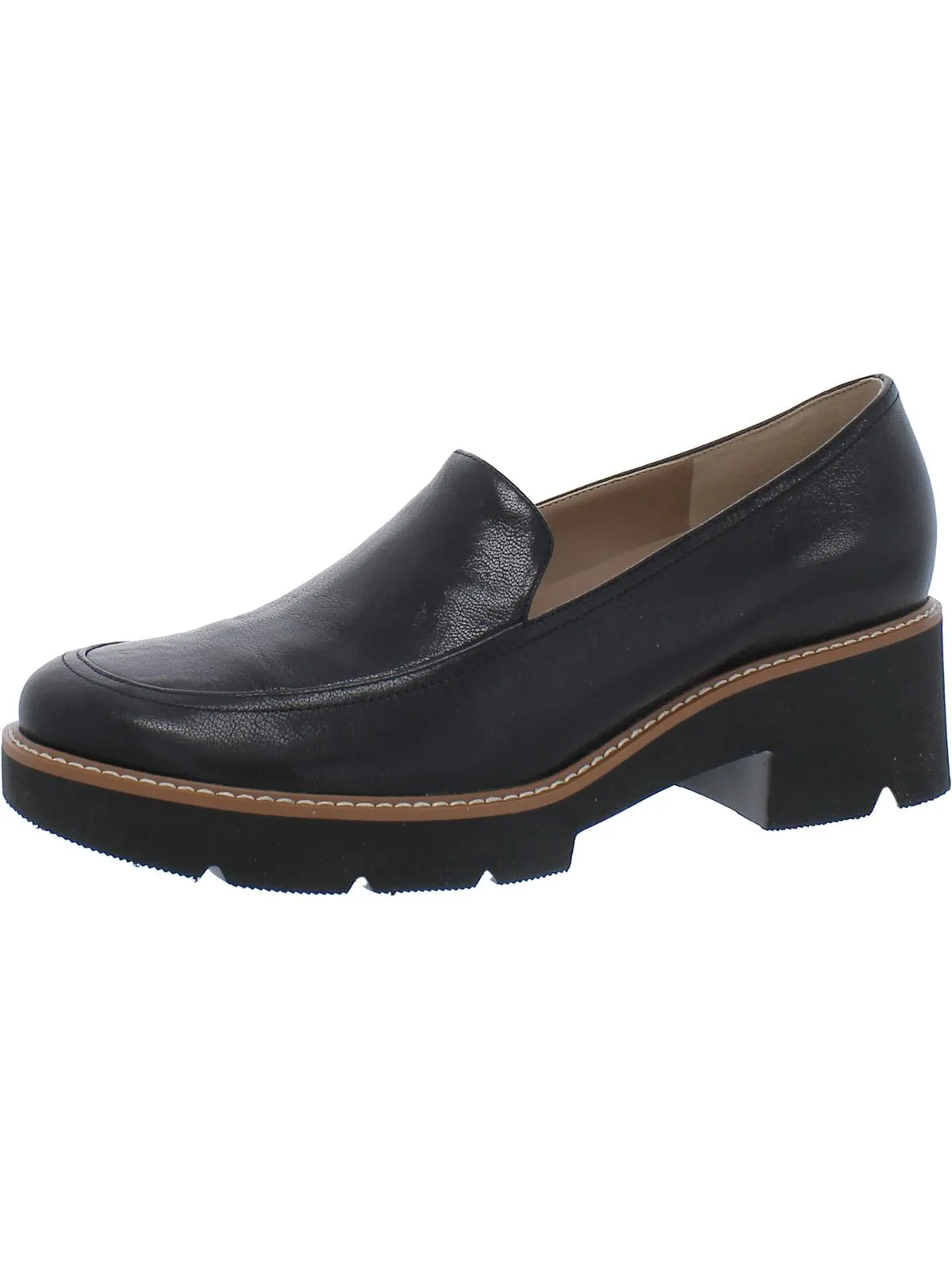 Dreamer Womens Leather Lugged Sole Loafers