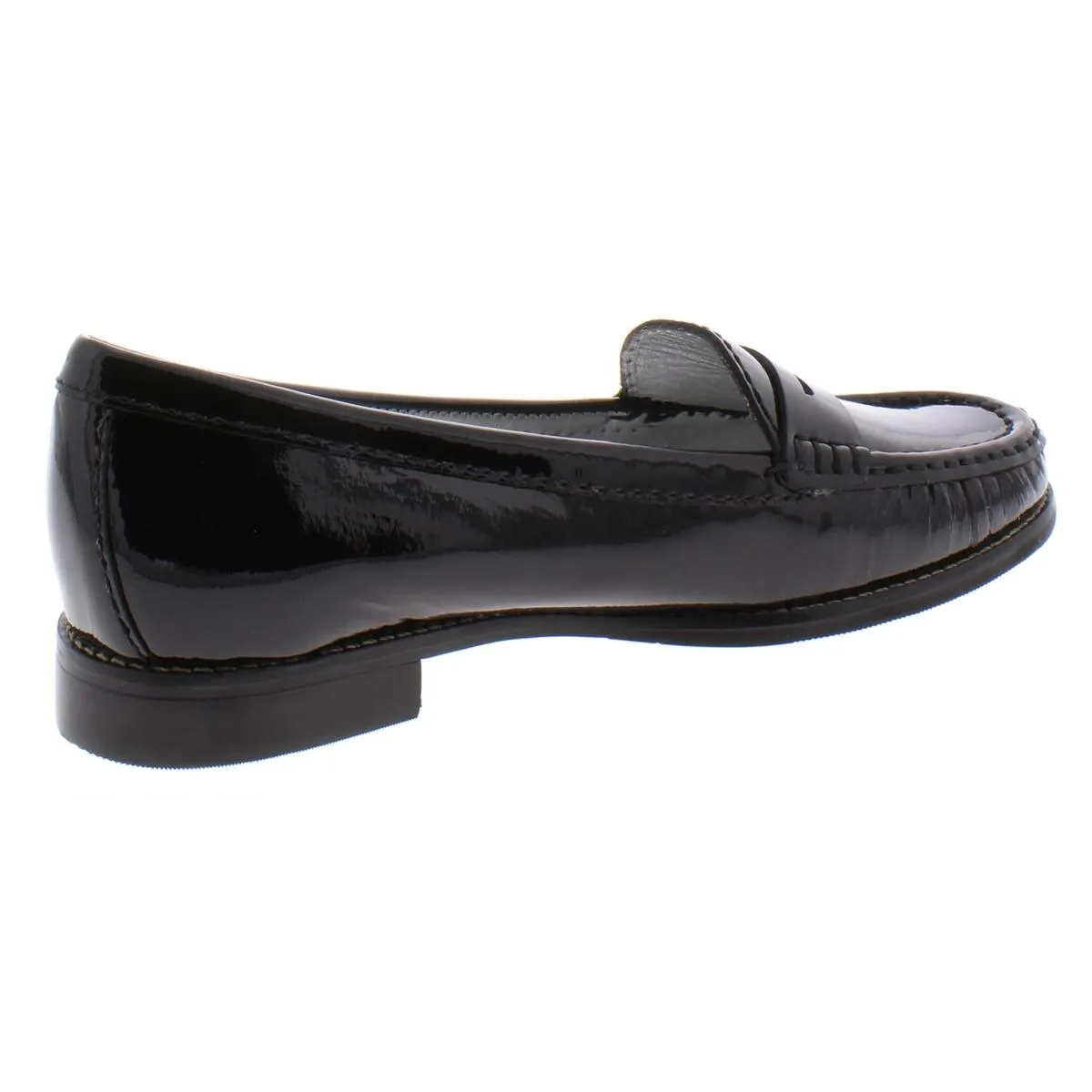 East Village Womens Patent Leather Slip On Penny Loafers