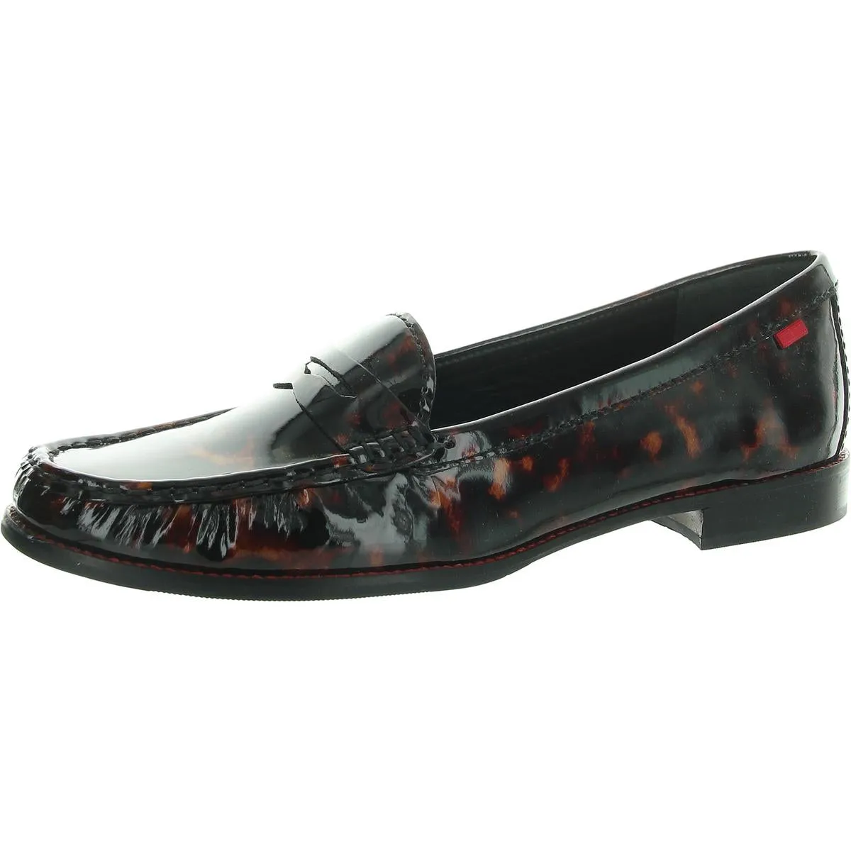 East Village Womens Patent Leather Slip On Penny Loafers