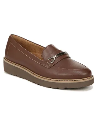 Elin Womens Faux Leather Embossed Loafers
