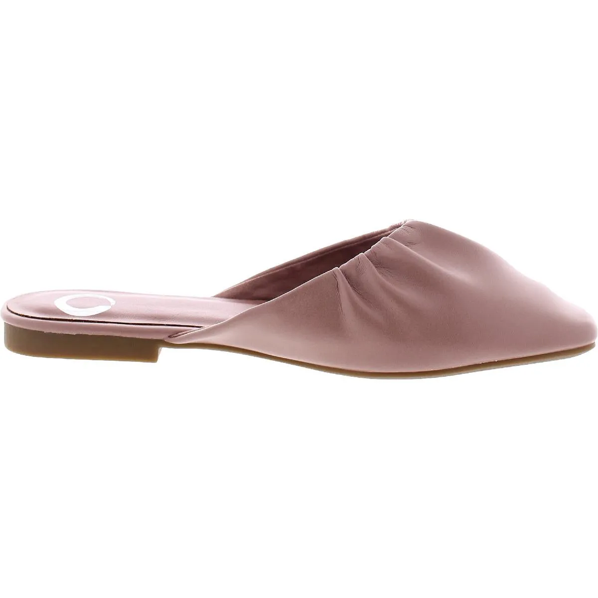 Elizza Womens Faux Leather Backless Loafers