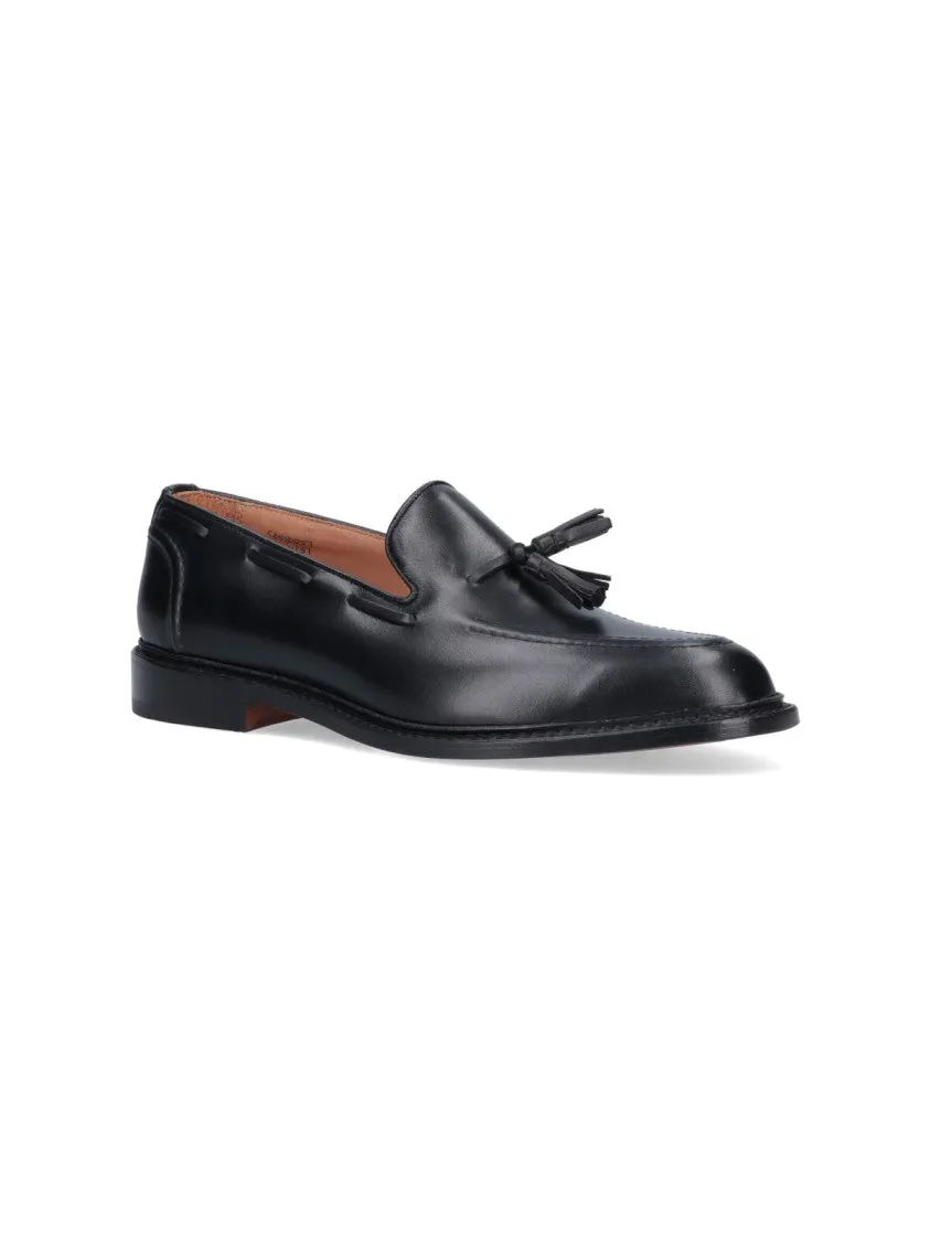 Elton Black Leather Loafers