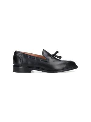 Elton Black Leather Loafers