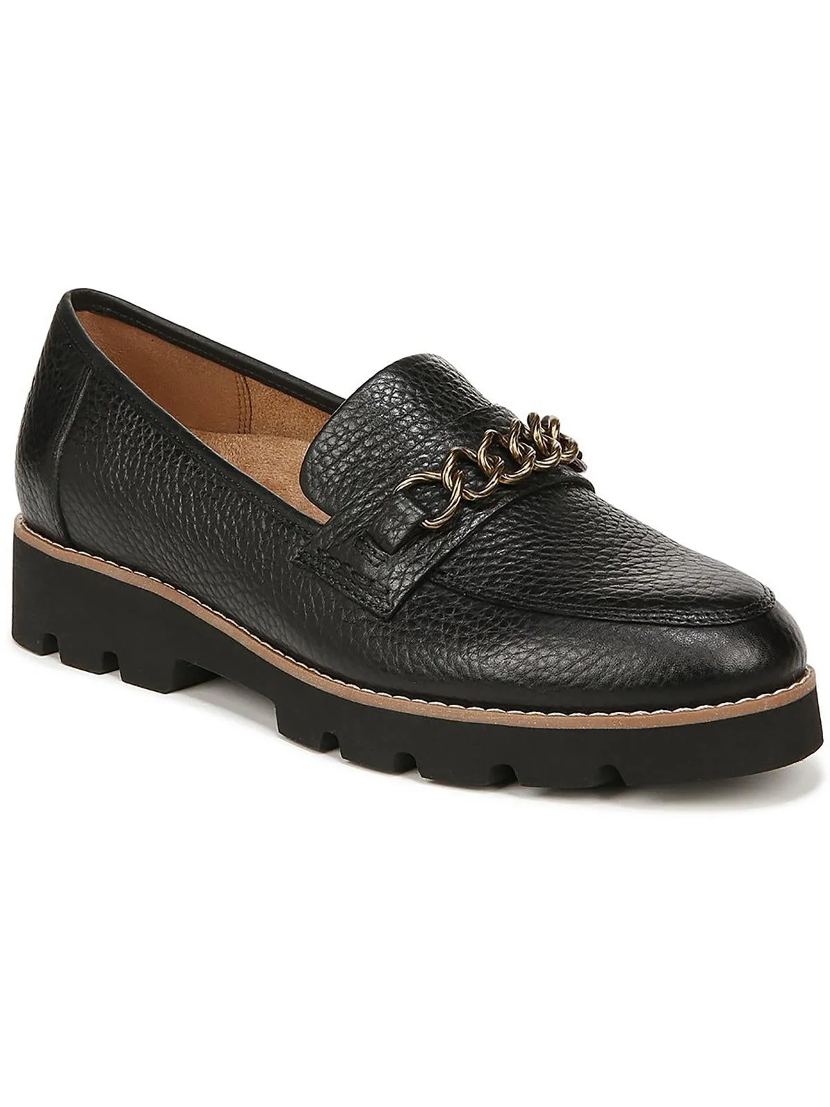 Emalyn Womens Leather Slip On Loafers