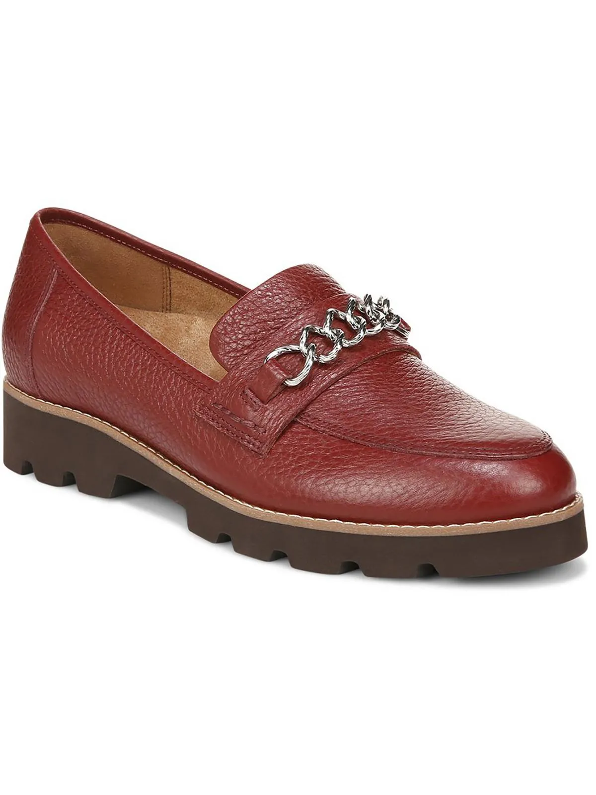 Emalyn Womens Leather Slip On Loafers