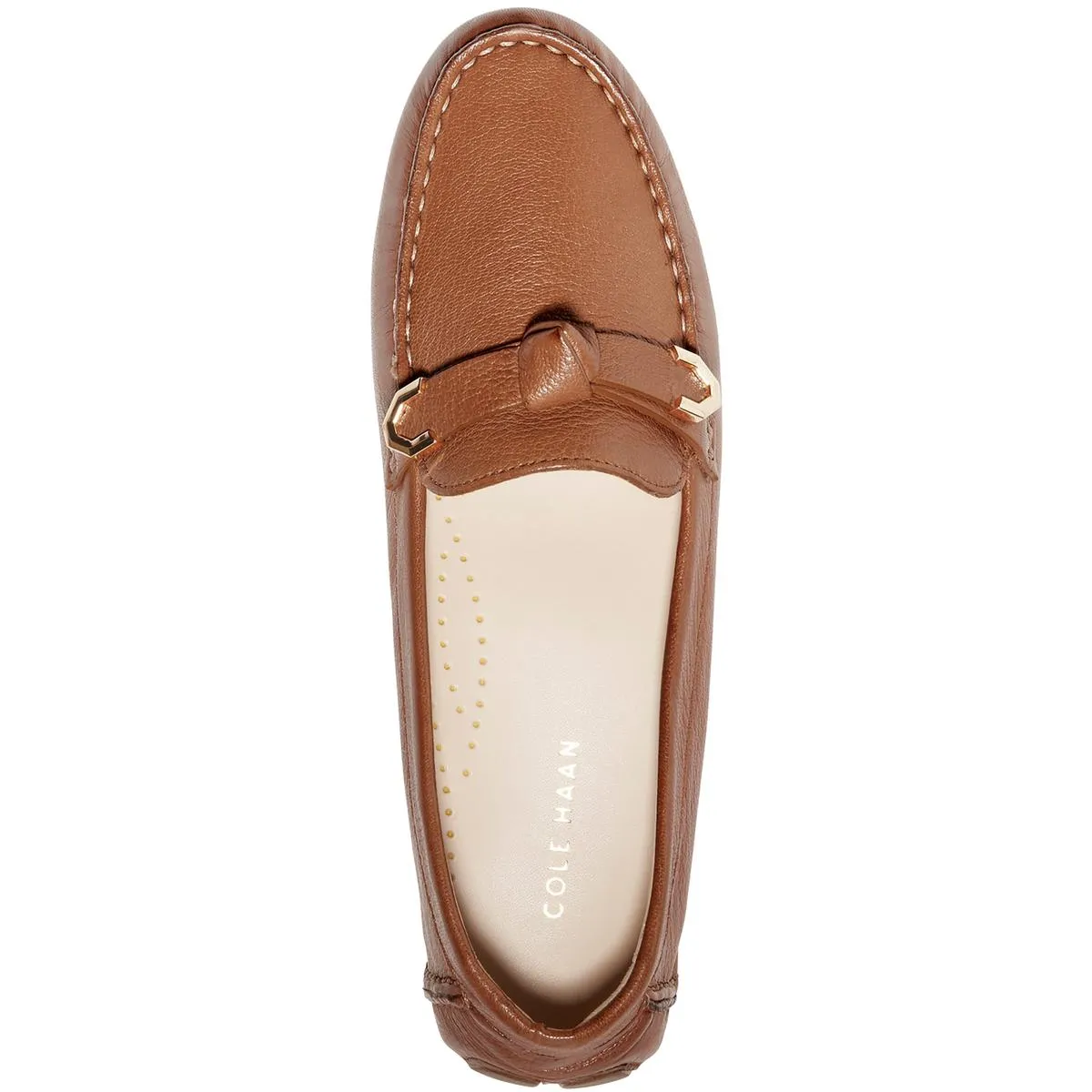 Evelyn Bow driver Womens Leather Round Toe Loafers
