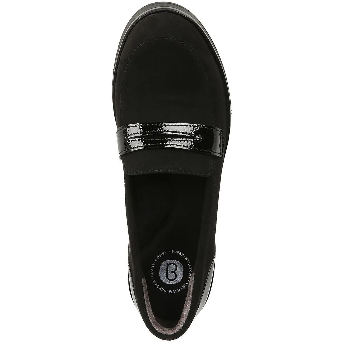 Fast Track Womens Faux Suede Slip On Loafer Heels