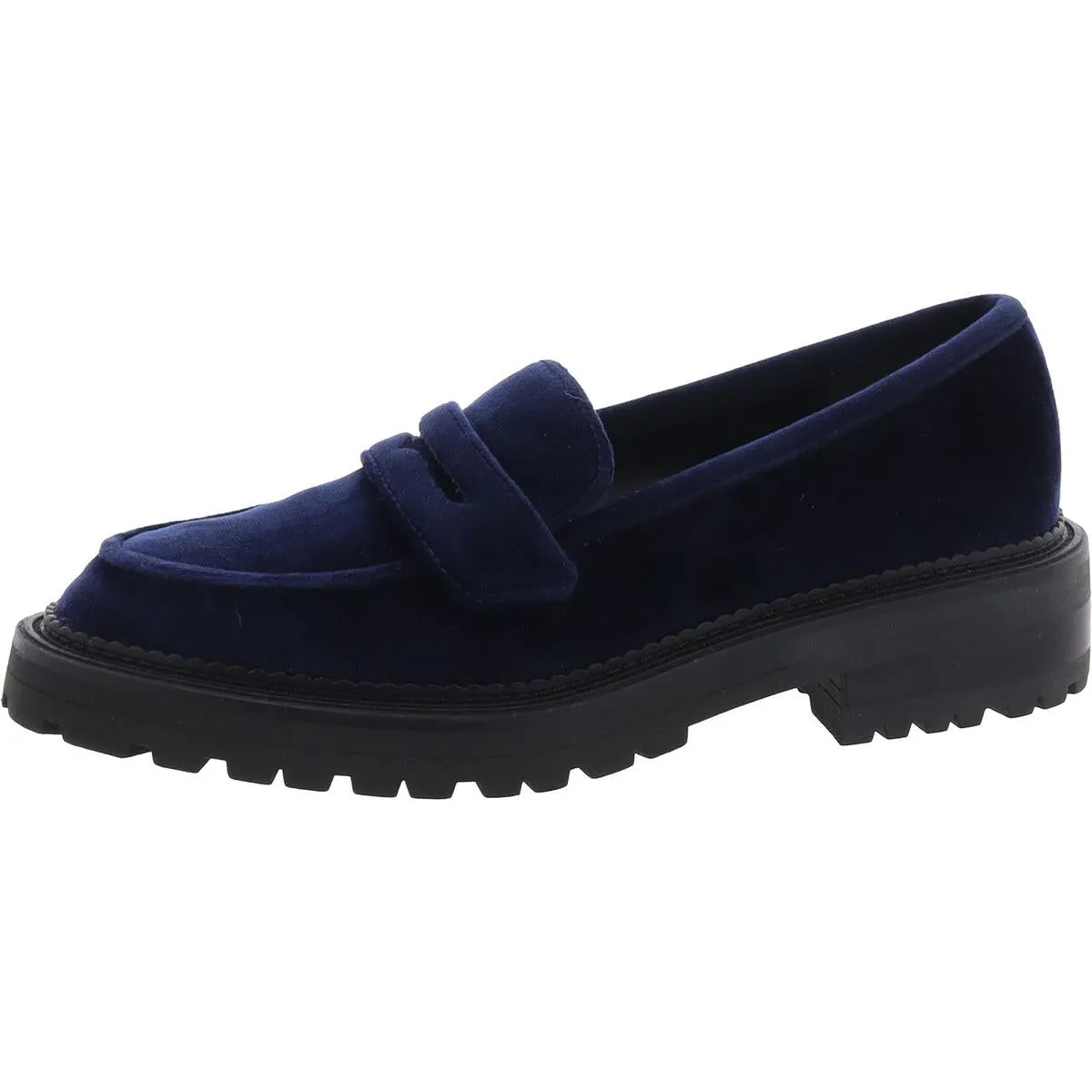 Fatima Womens Leather Lug Sole Loafers