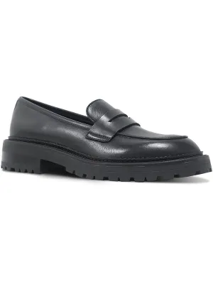 Fatima Womens Leather Lug Sole Loafers