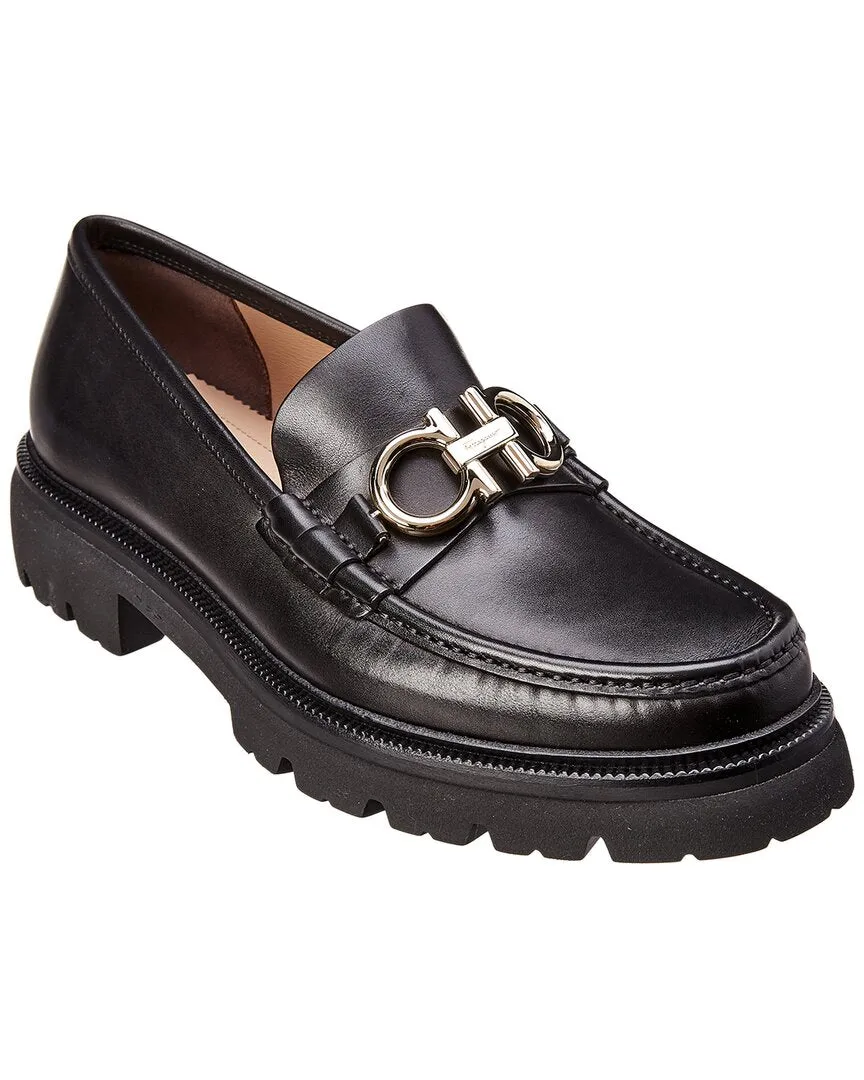 Ferragamo Gancini Leather Loafer