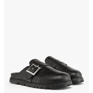 Flat Mule In Monogram Leather