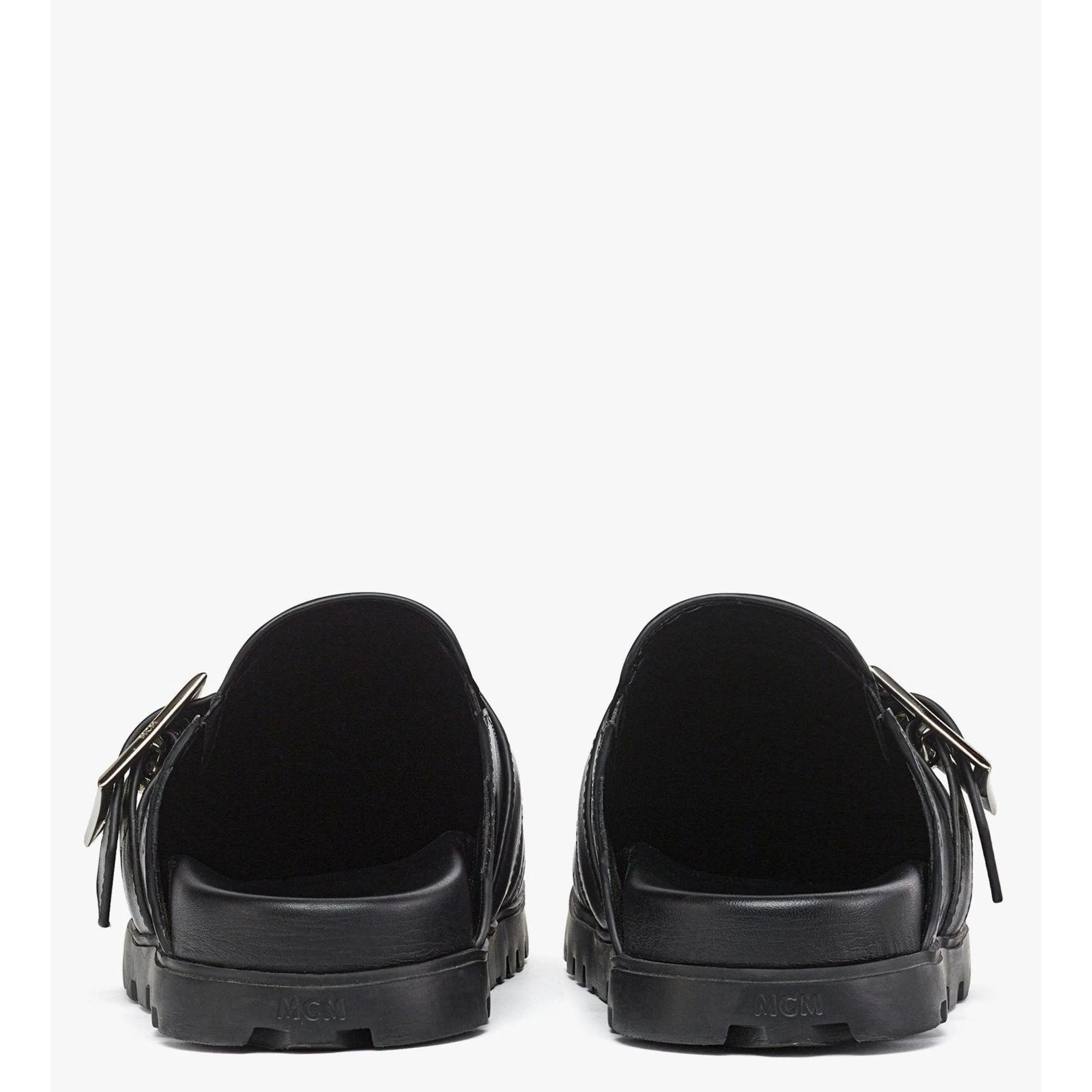 Flat Mule In Monogram Leather