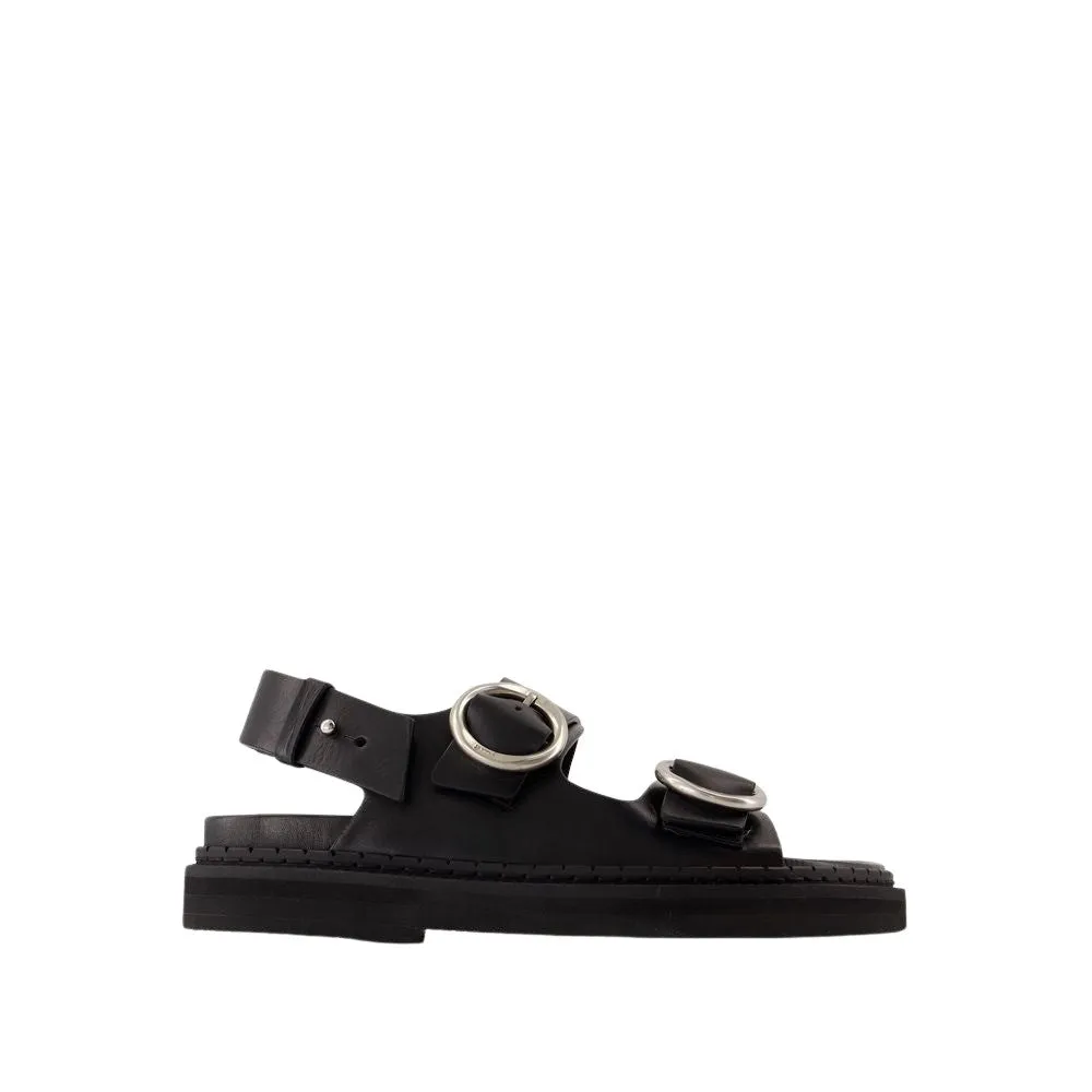 Fussbet Sandals - Leather - Black