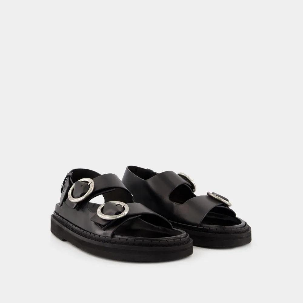 Fussbet Sandals - Leather - Black