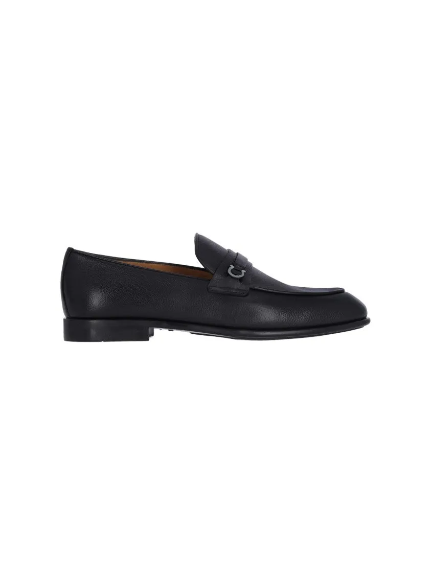 Gancini" Loafers  Black