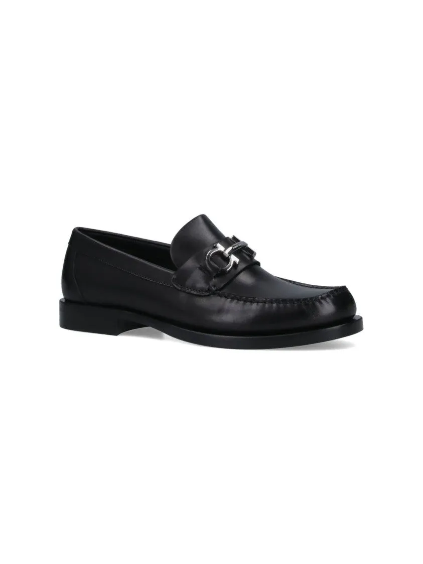 Gancini" Loafers  Black