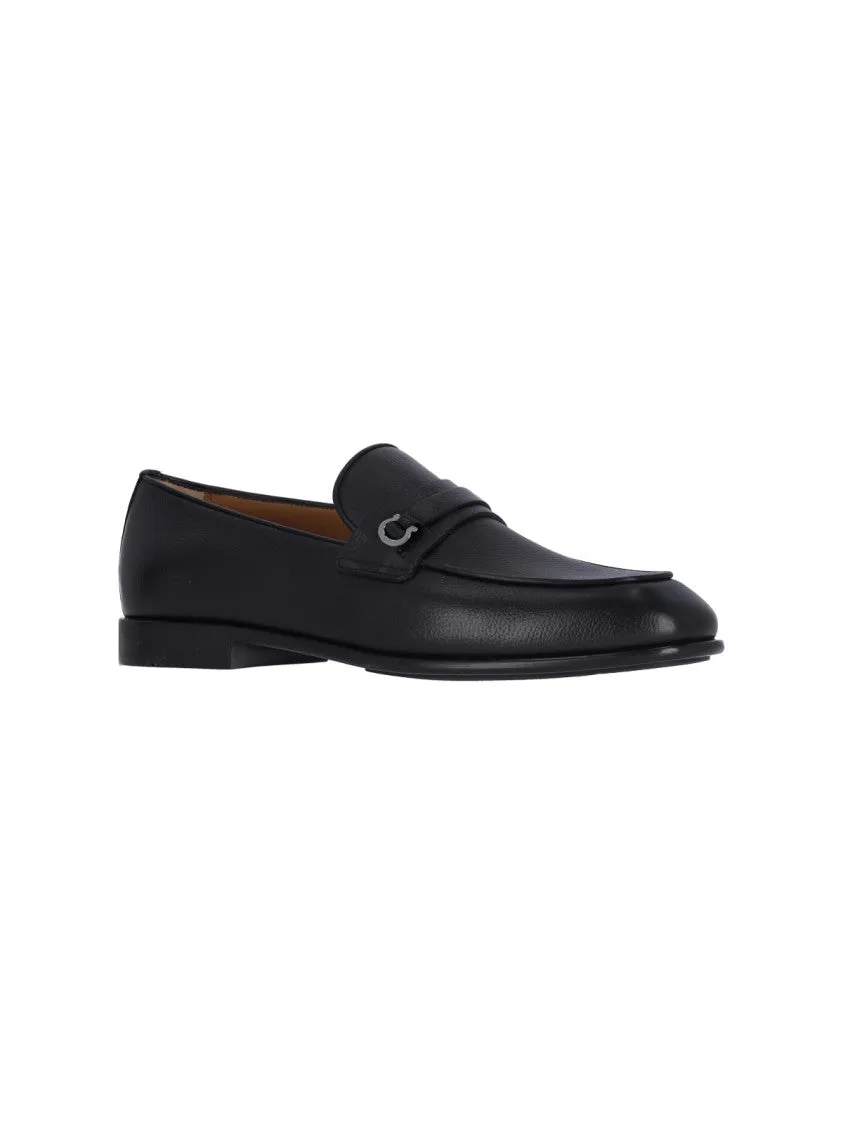 Gancini" Loafers  Black