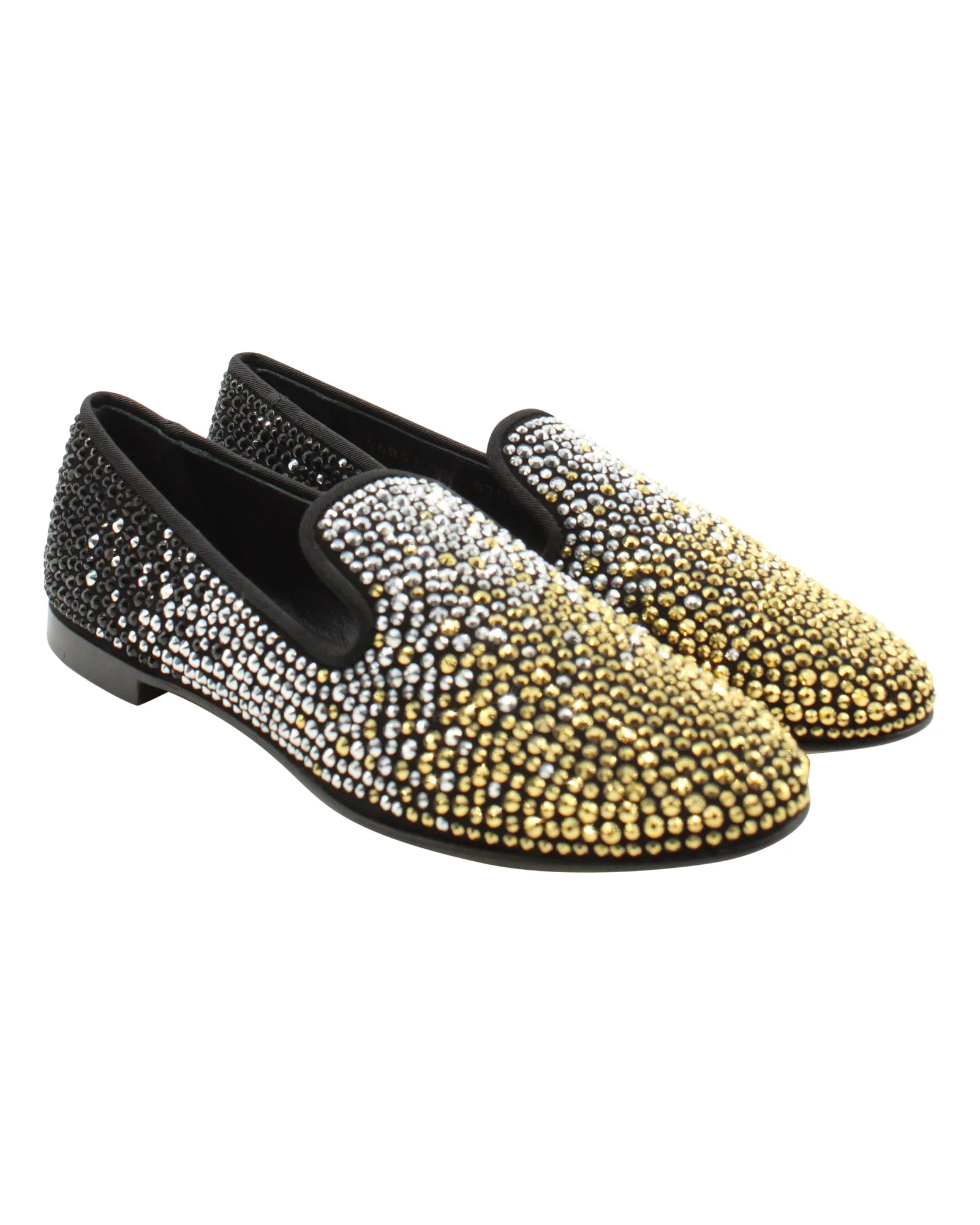 Giuseppe Zanotti Studded Smoking Slippers in Black Suede