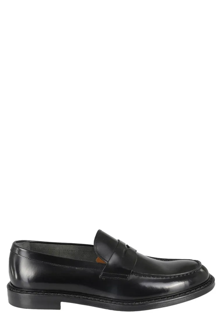Glossy Leather Penny Loafers