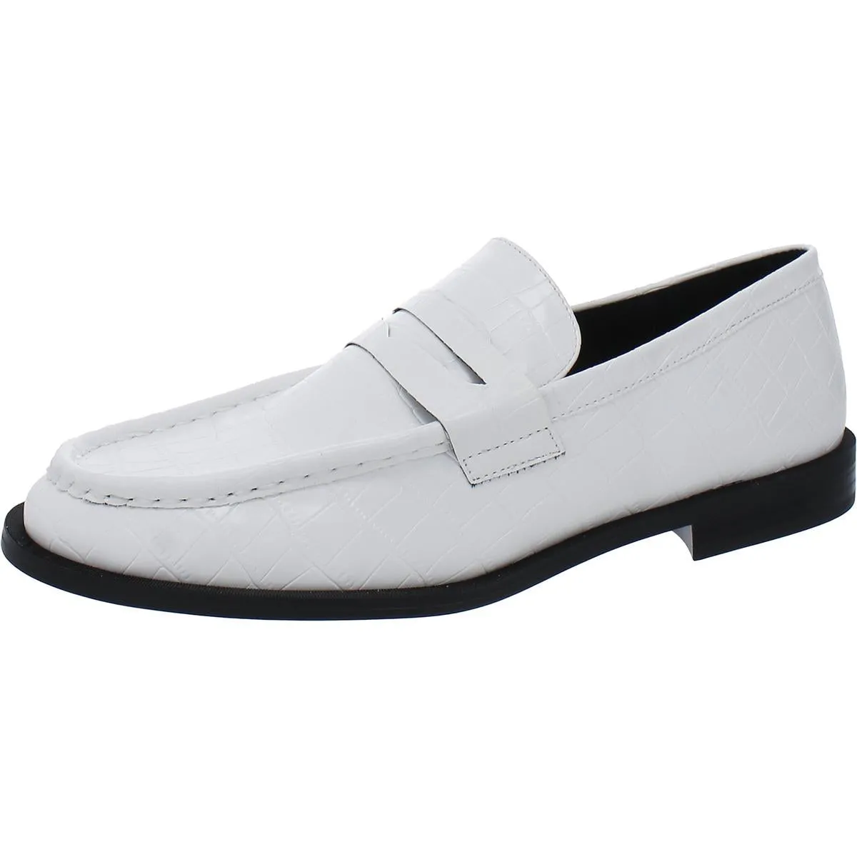 Goodman Womens Faux Leather Embossed Loafers