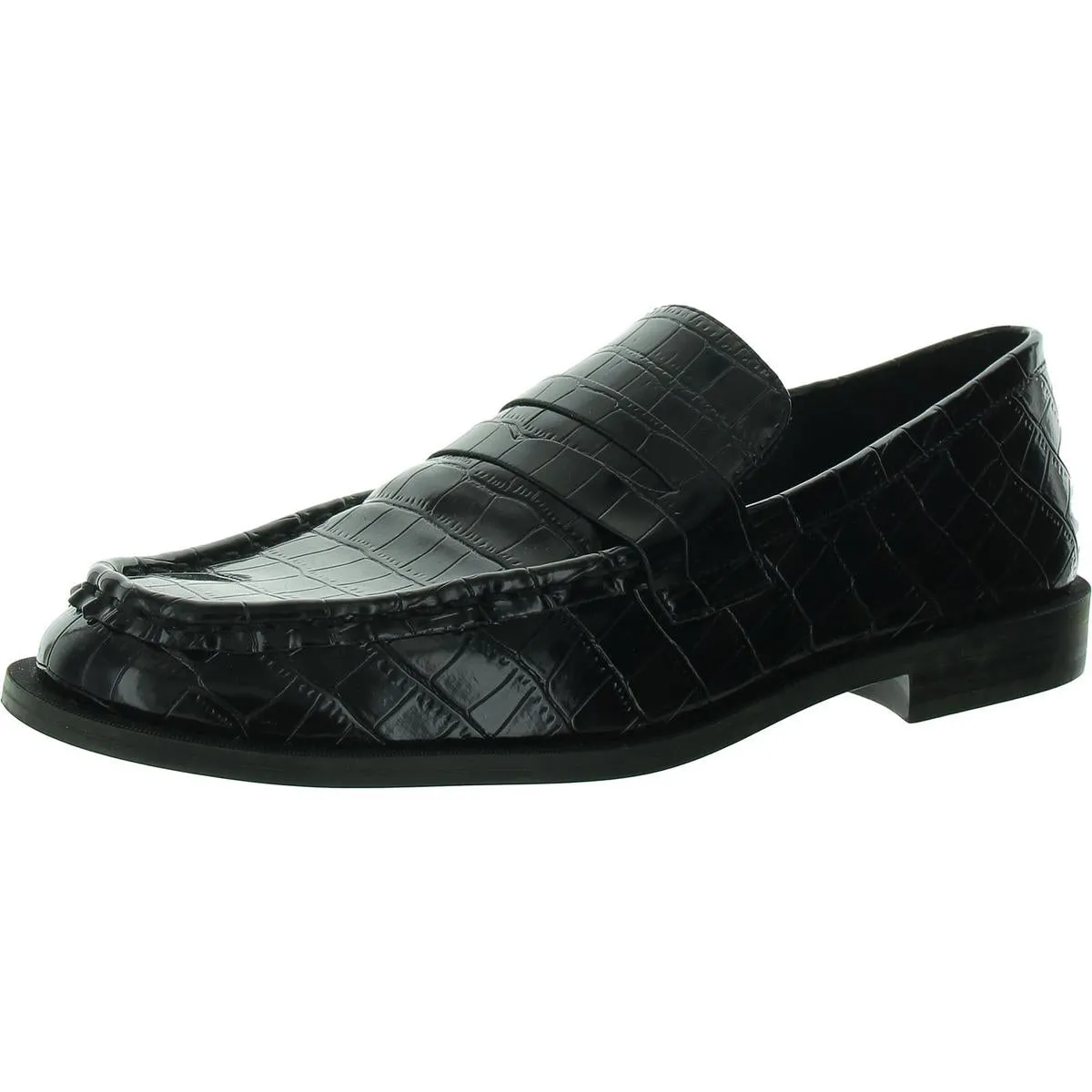 Goodman Womens Faux Leather Embossed Loafers