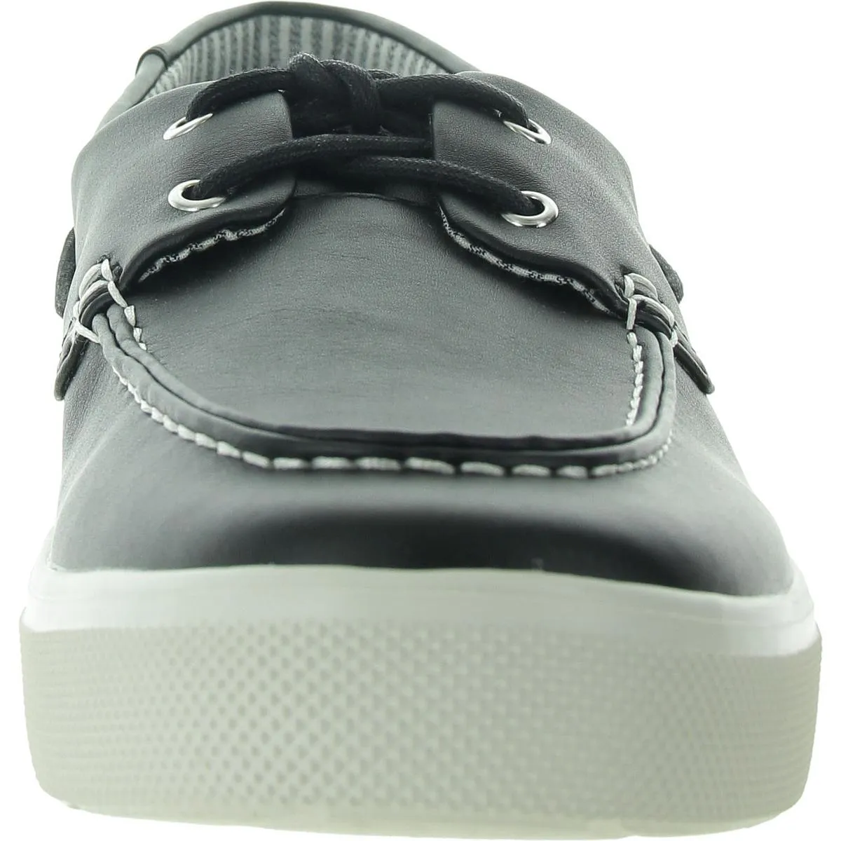 Halyard 2-Eye Mens Lace-Up Faux Leather Boat Shoes