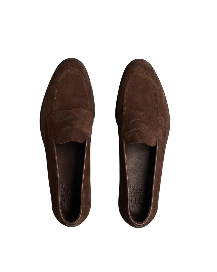 Hand-Stitched Brown Suede College Loafer