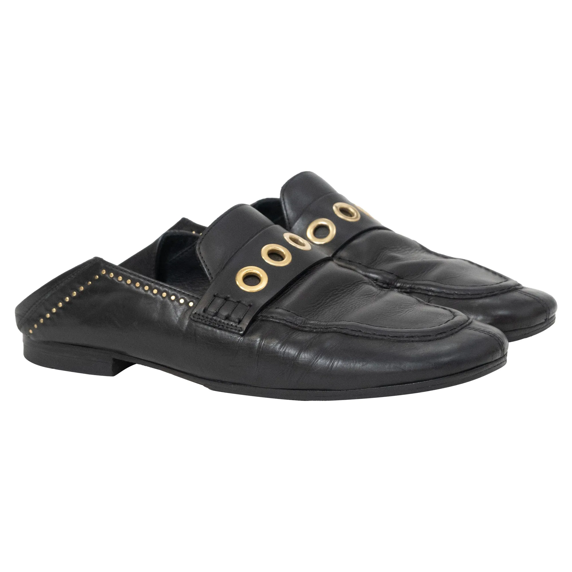 Isabel Marant Fosten Convertible Loafers in Black Leather
