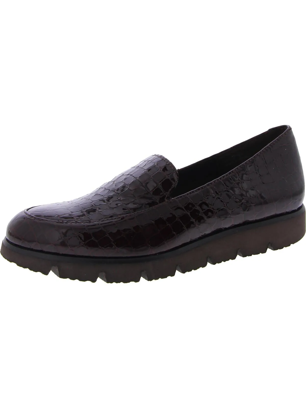 Jimmy Womens Faux Leather Slip On Loafers