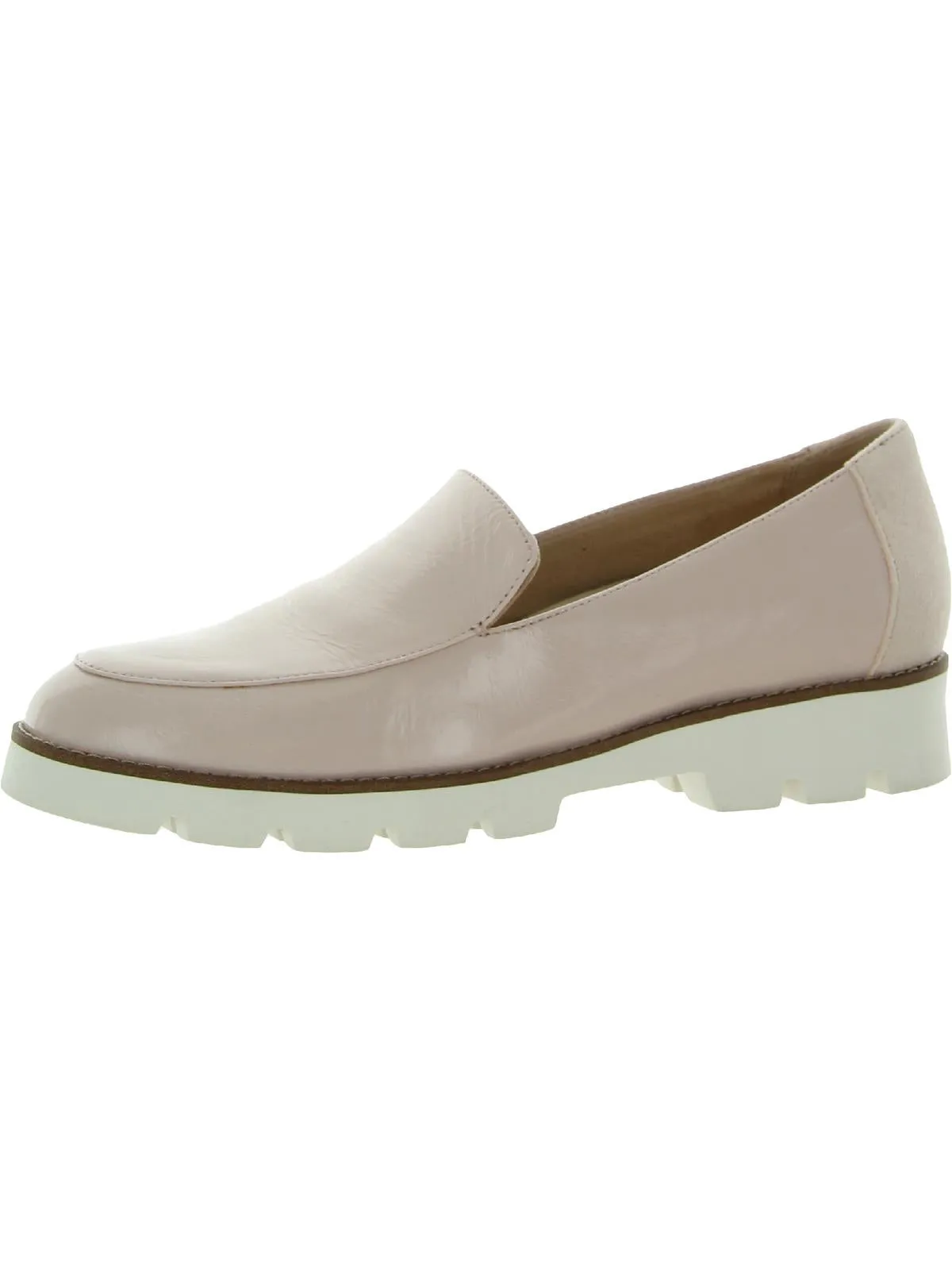Kensley Womens Patent Leather Slip On Loafers