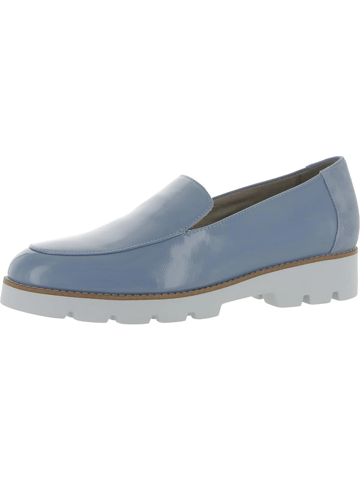 Kensley Womens Patent Leather Slip On Loafers