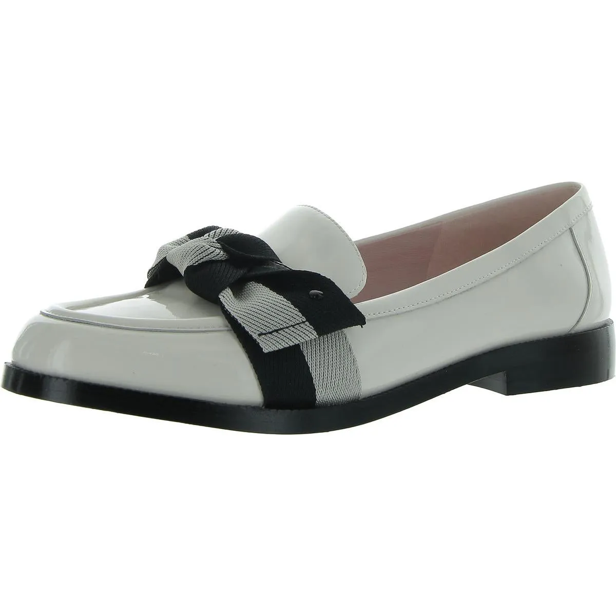 LEANDRA  Womens Block Heel Leather Loafers