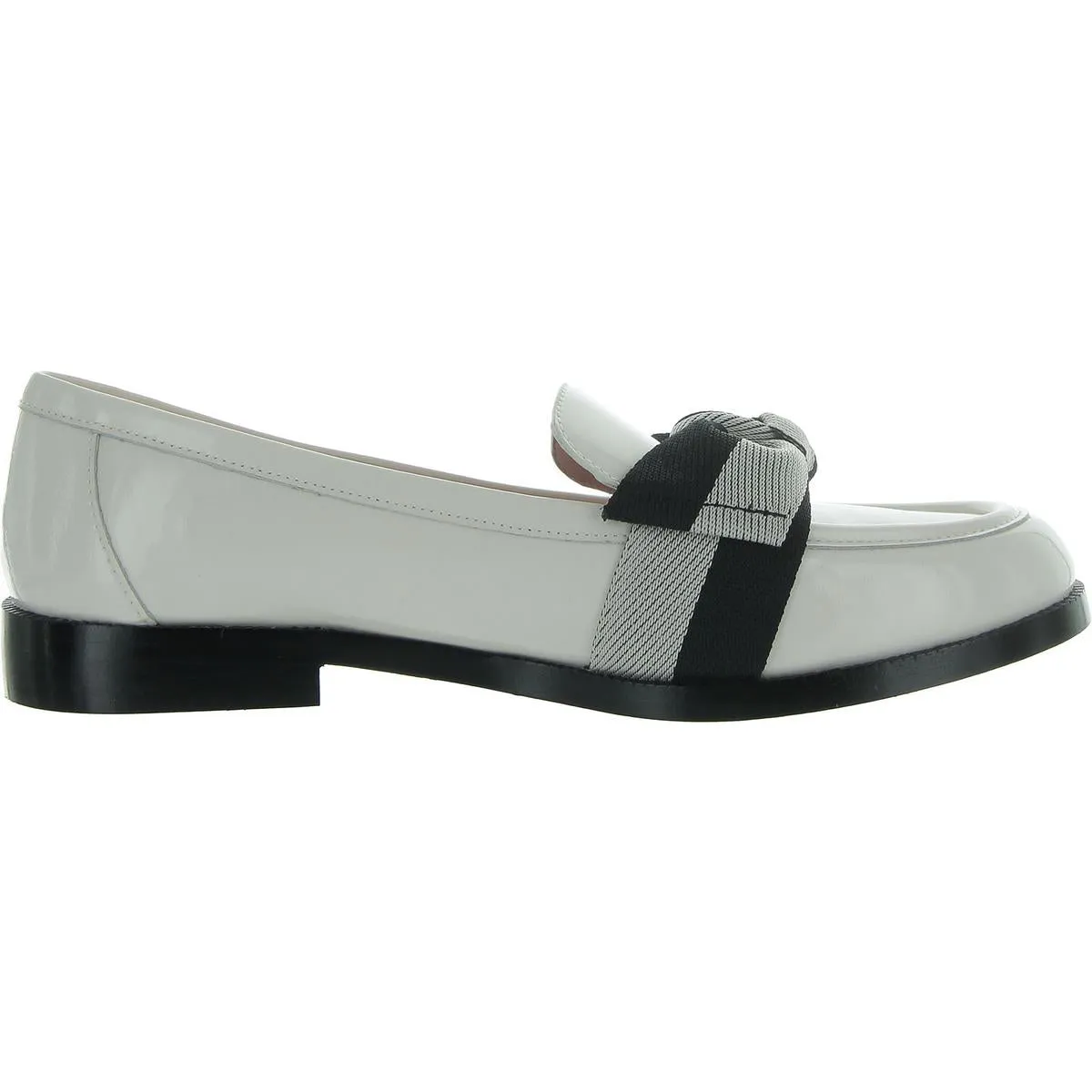 LEANDRA  Womens Block Heel Leather Loafers