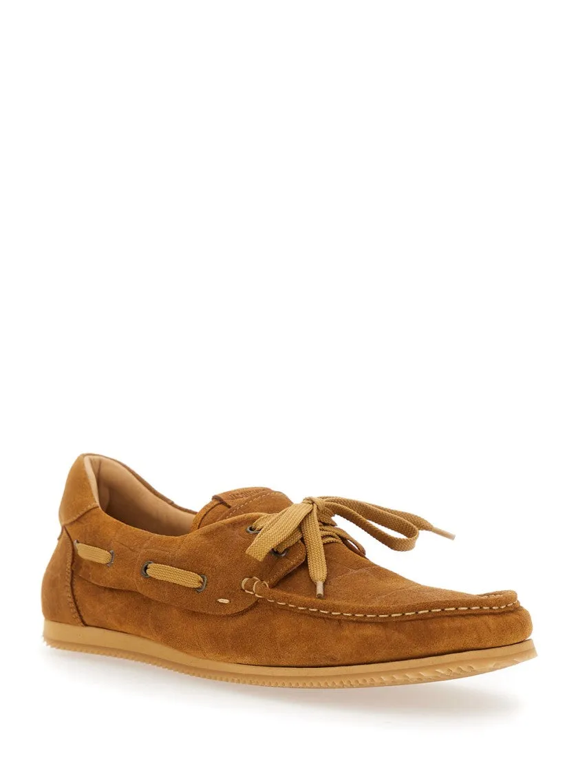 Les Batto' Brown Loafers With Crocodile Effect