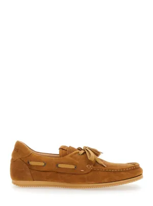Les Batto' Brown Loafers With Crocodile Effect