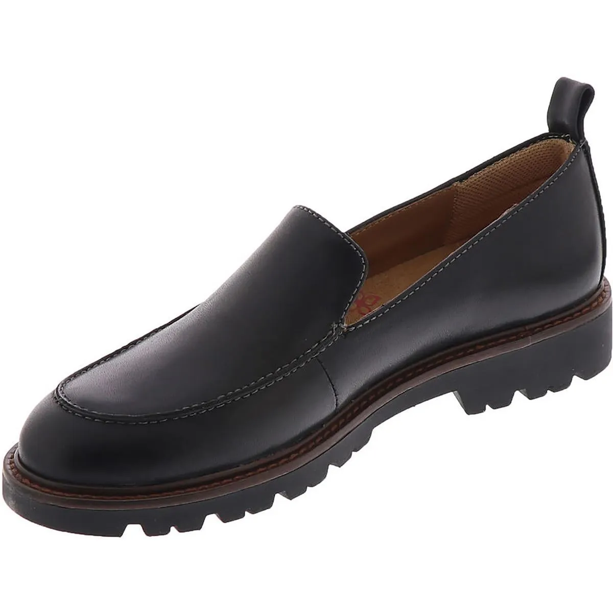 Lindee Womens Leather Slip On Loafers