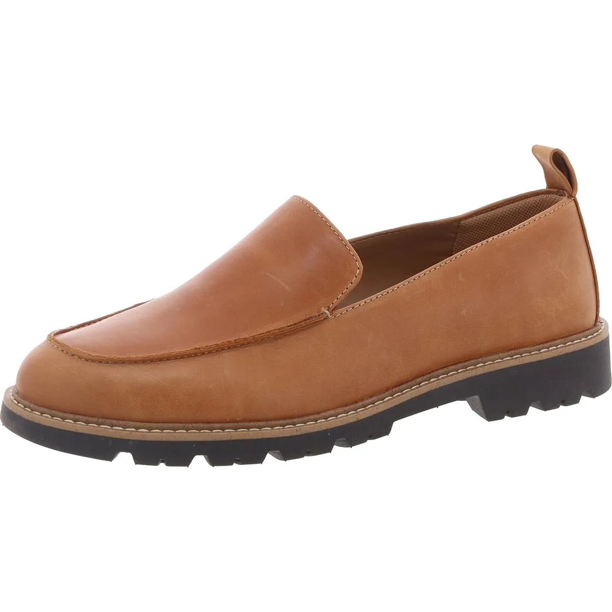 Lindee Womens Leather Slip On Loafers