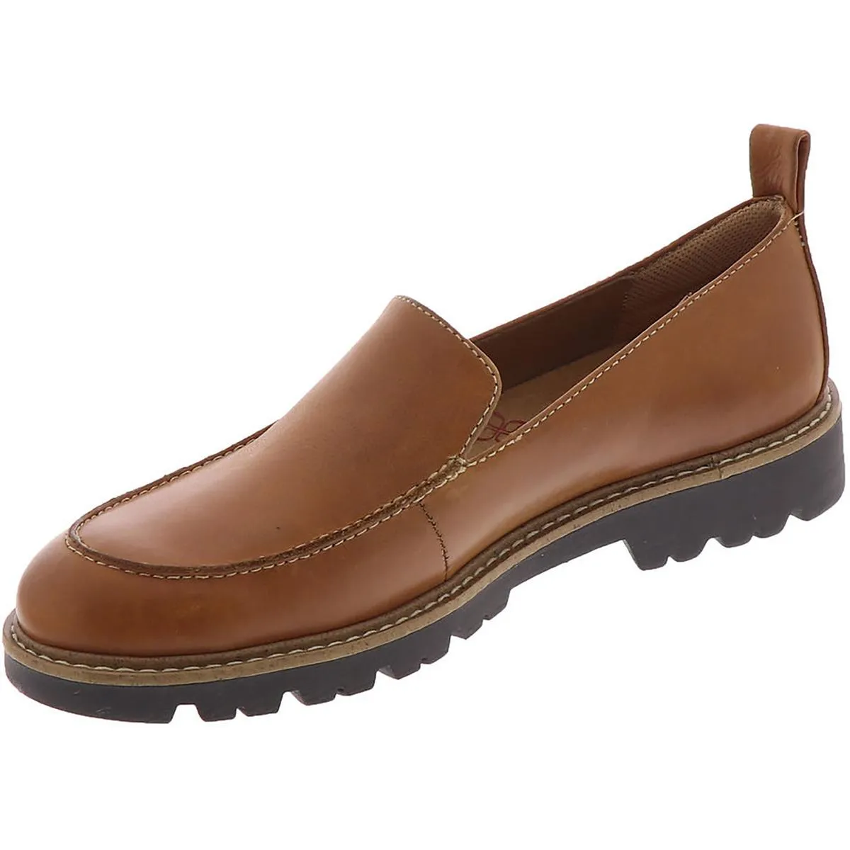 Lindee Womens Leather Slip On Loafers