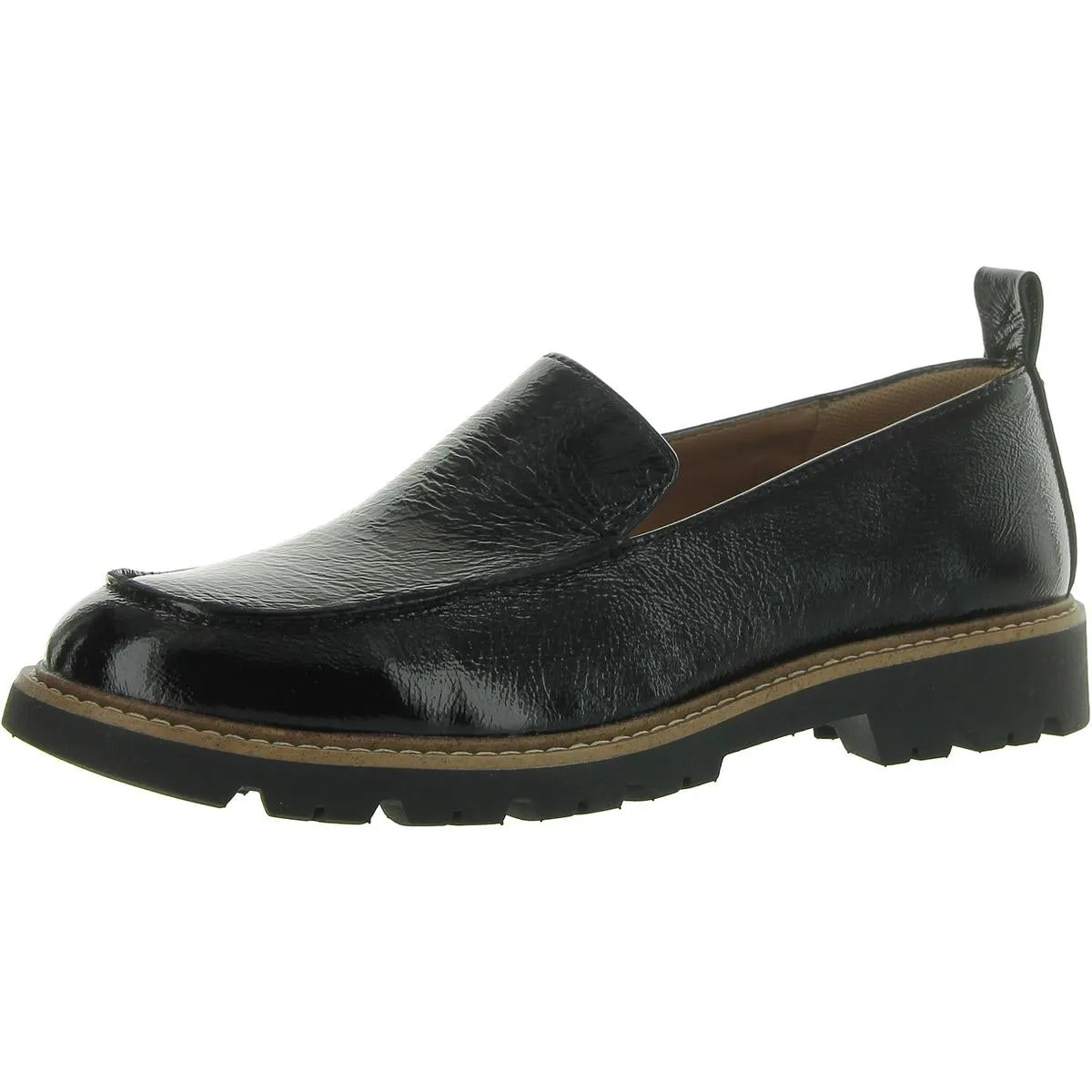 Lindee Womens Leather Slip On Loafers