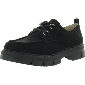 Linnaa Womens Lace-Up Faux Leather Loafers