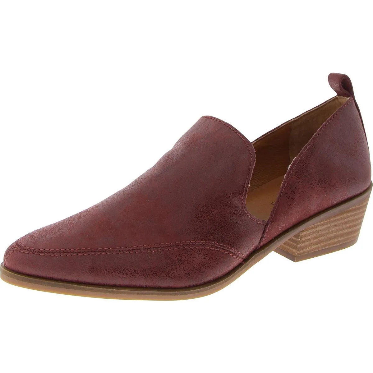 Mahzan Womens Comfort Insole Slip On Loafer Heels