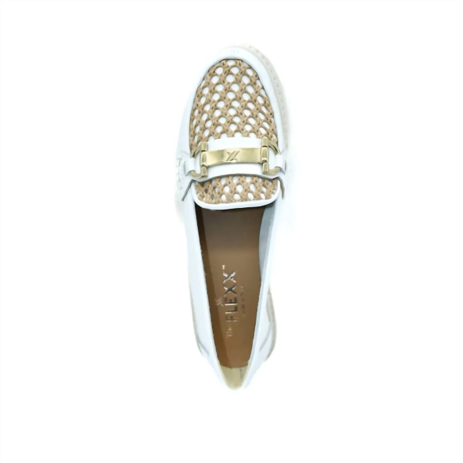 Maila Loafer In White/cuoio