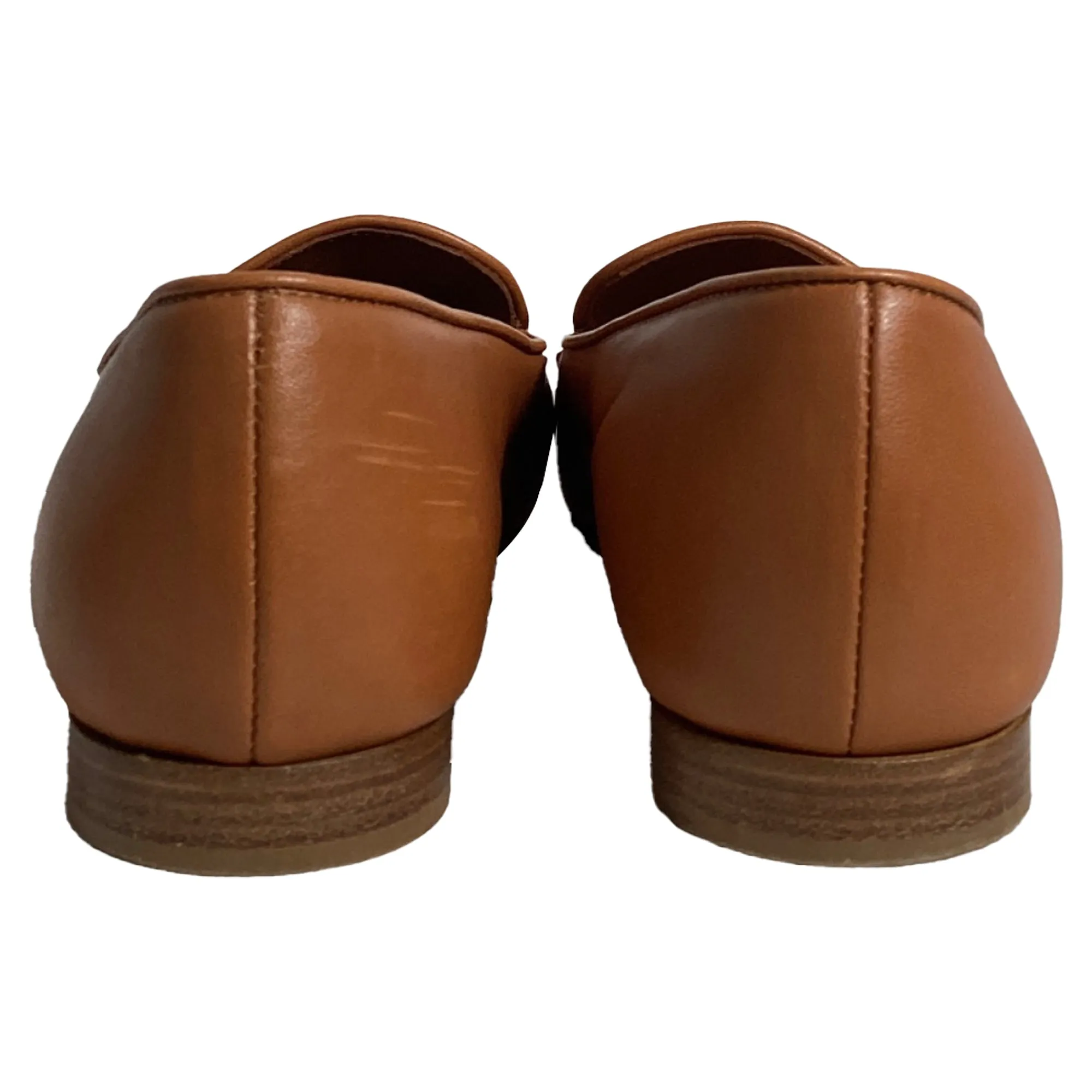 Malone Souliers Bruni Pointed Loafers in Brown Leather
