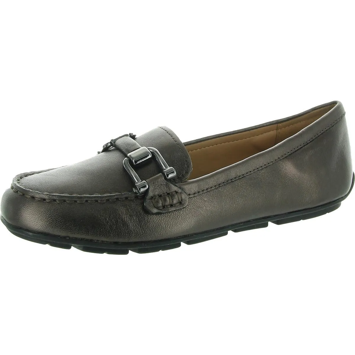 Megan Womens Leather Slip On Loafers