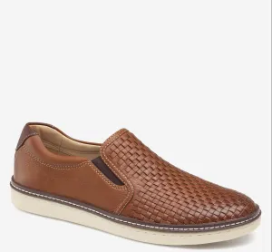 Men Mcguffey Woven Slip-On Shoes In Tan Full Grain