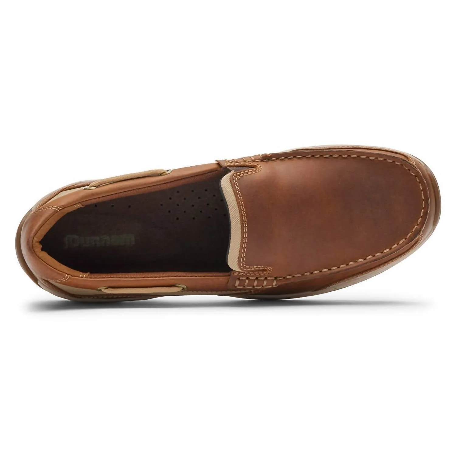 Men's Captain Venetian Boat Shoe In Tan Leather
