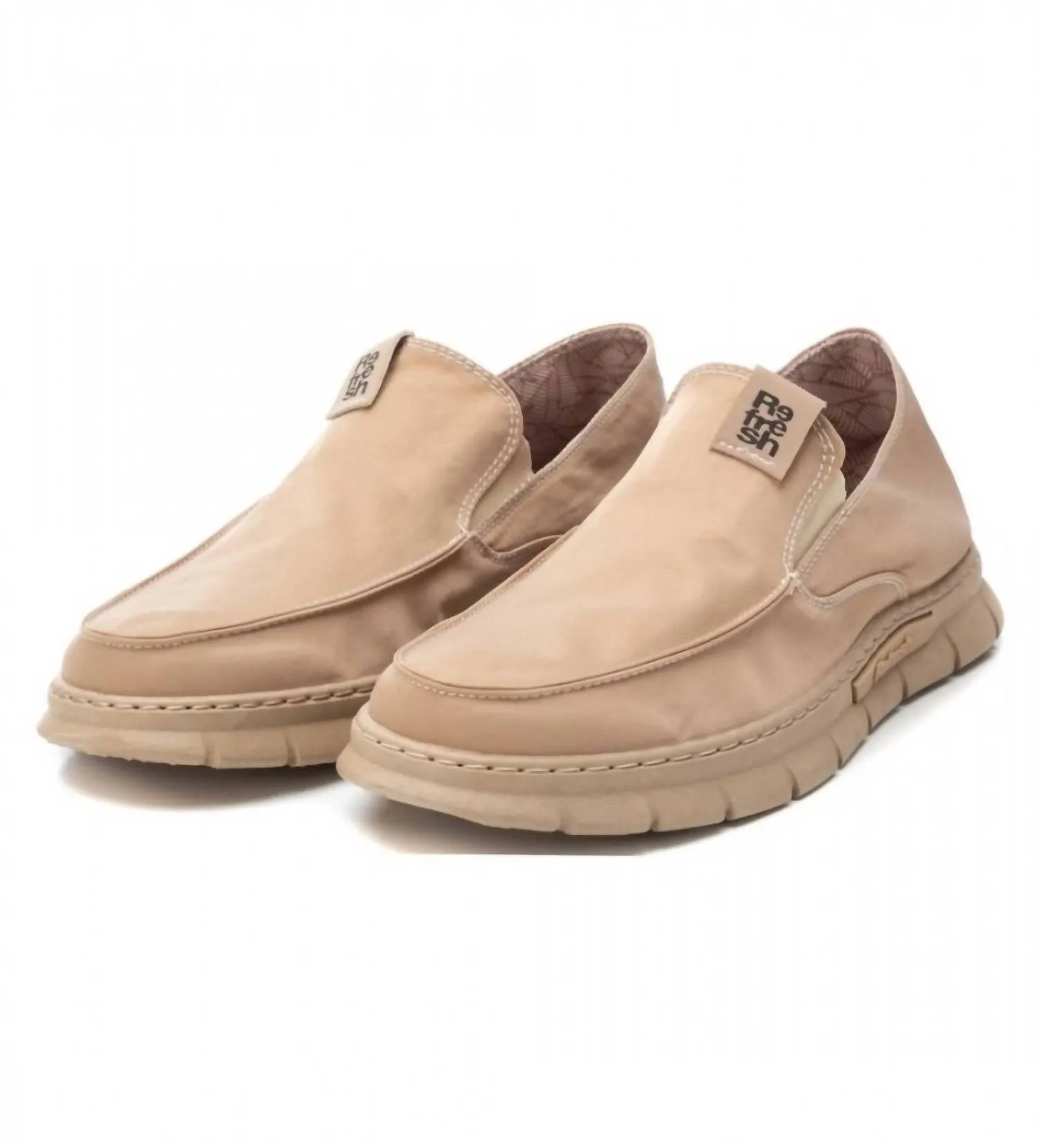 Men's Casual Loafers In Dark Beige