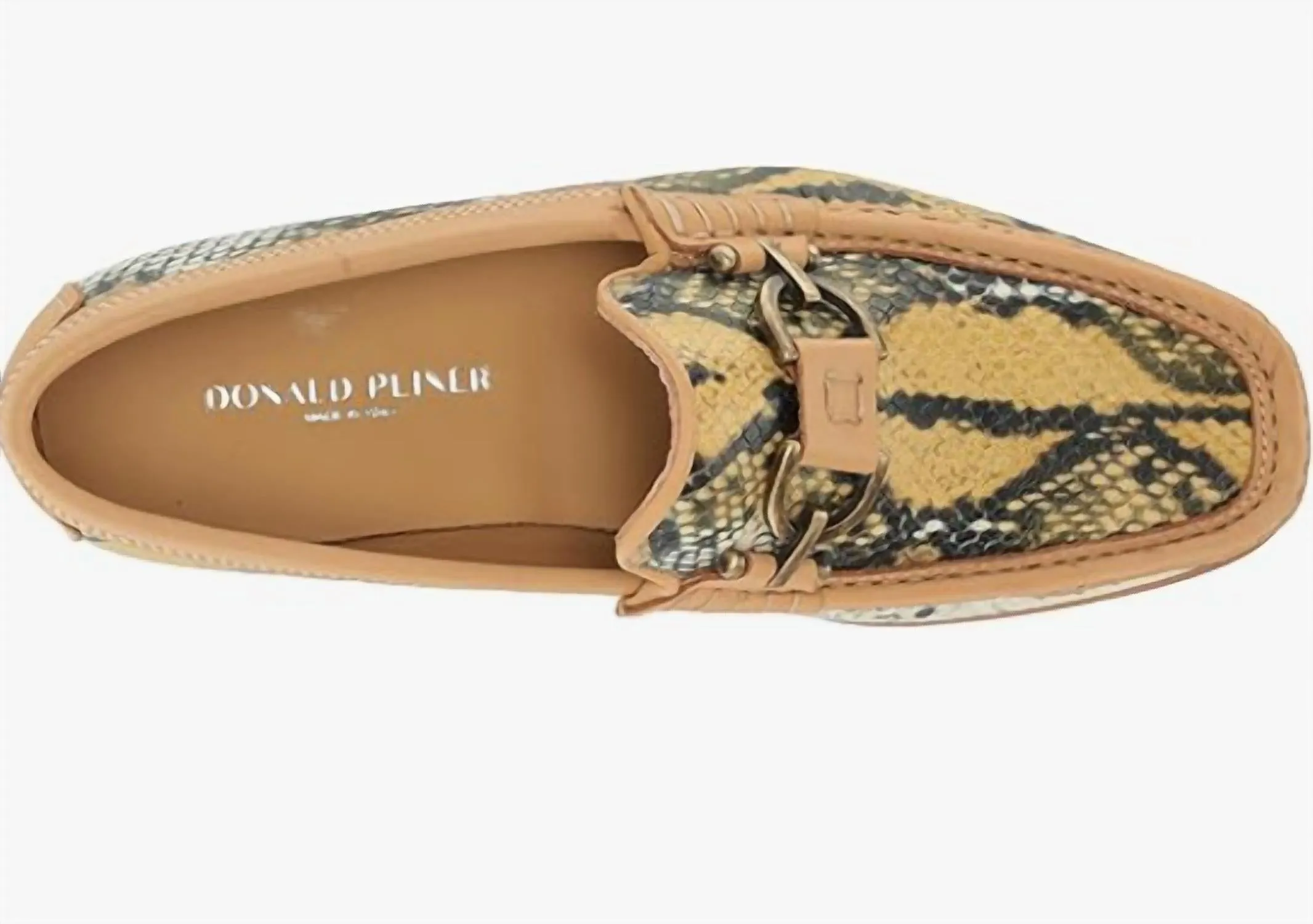 Men's Dacio Leather Driver Loafer In Snake Print