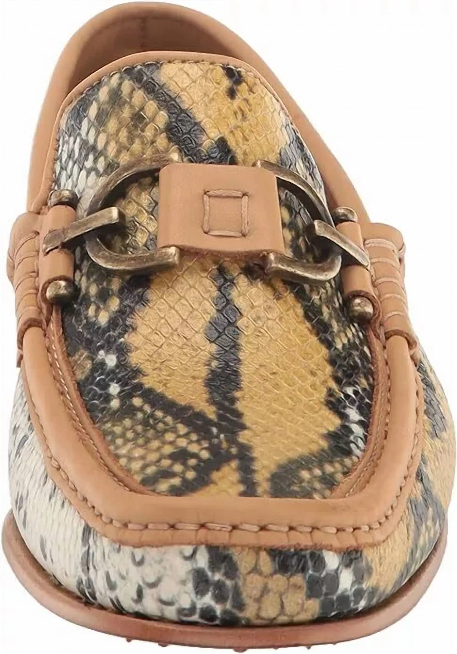 Men's Dacio Leather Driver Loafer In Snake Print