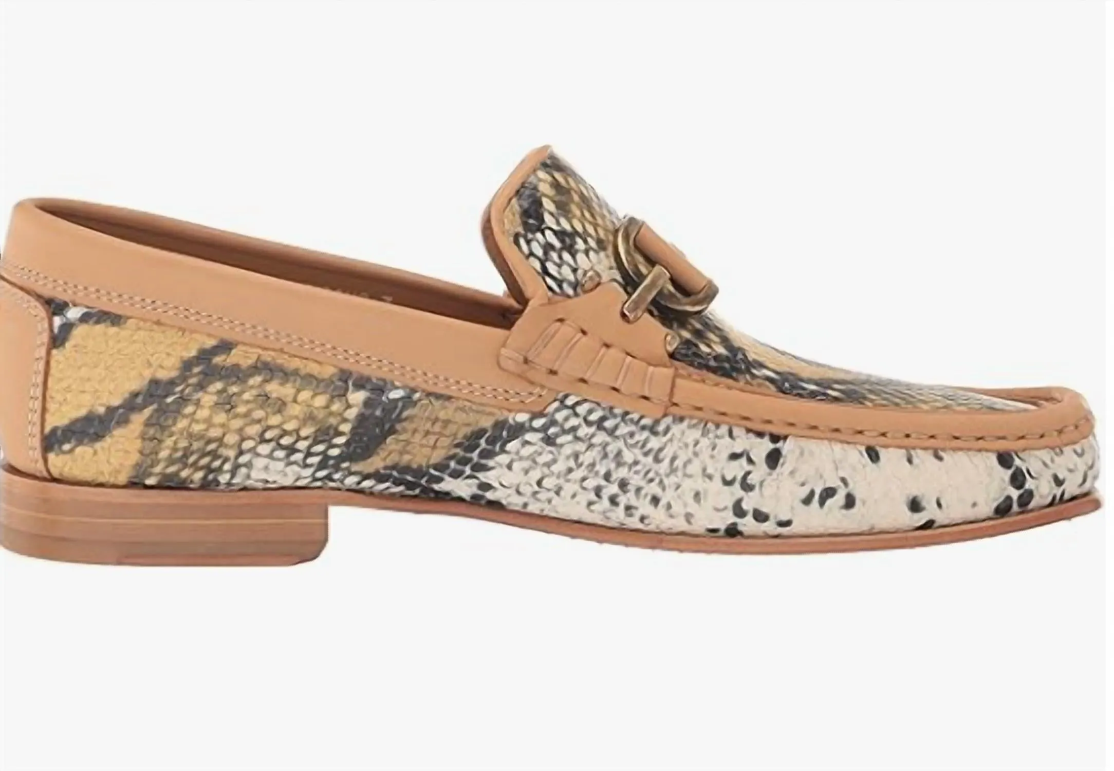 Men's Dacio Leather Driver Loafer In Snake Print